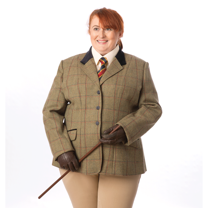 Equetech Launton Deluxe Ladies Tweed Show Jacket Green-6